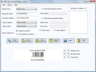 Barcode Label Design Application screenshot